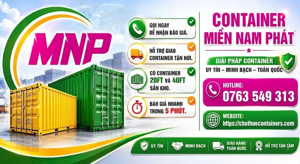 container miền nam phát