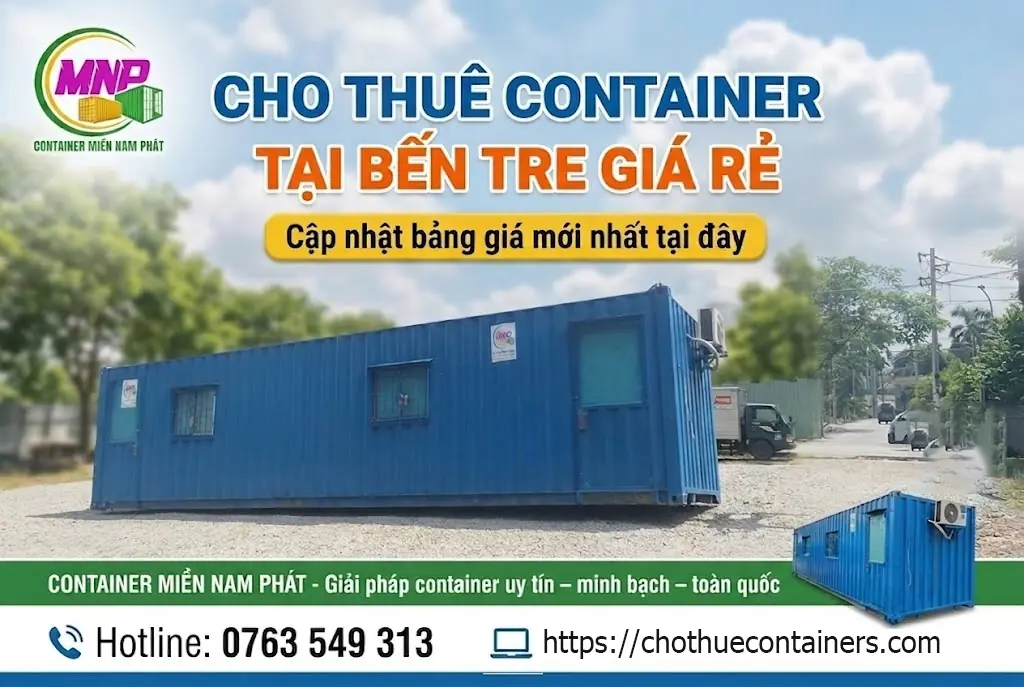 cho thu&ecirc; container Bến Tre