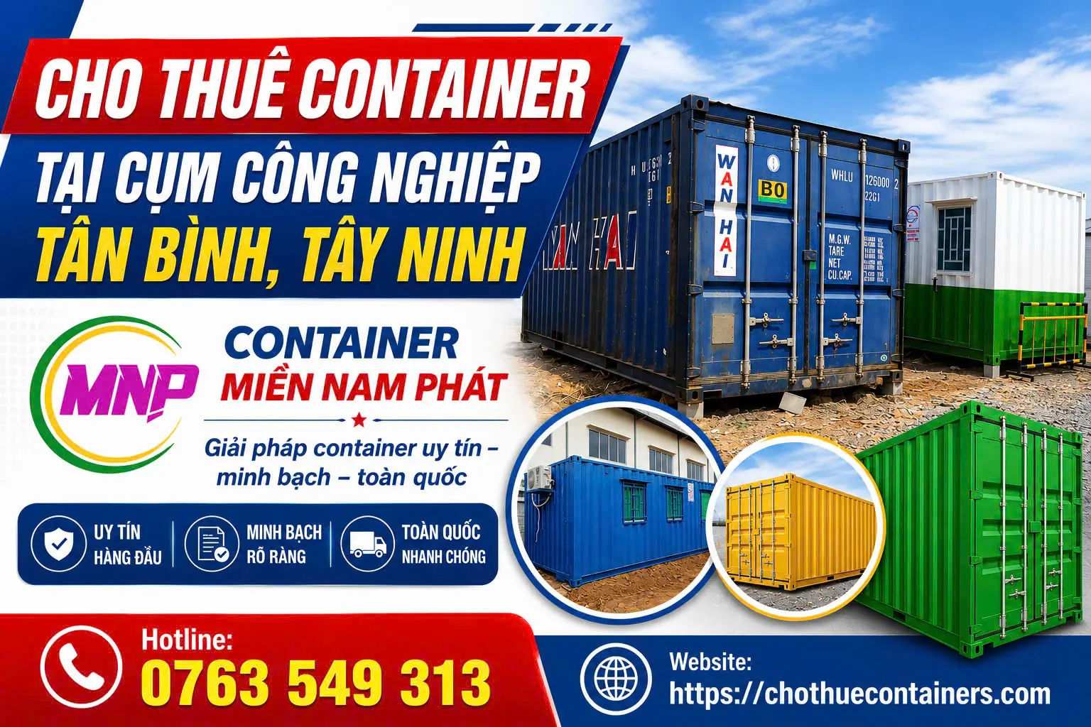 Cho Thu&ecirc; Container Tại Cụm C&ocirc;ng Nghiệp T&acirc;n B&igrave;nh