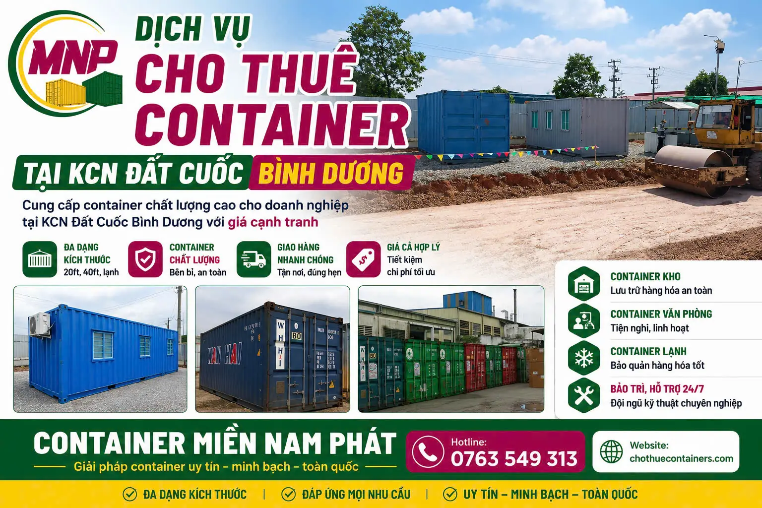 Cho Thuê Container Tại KCN Đất Cuốc Bình Dương