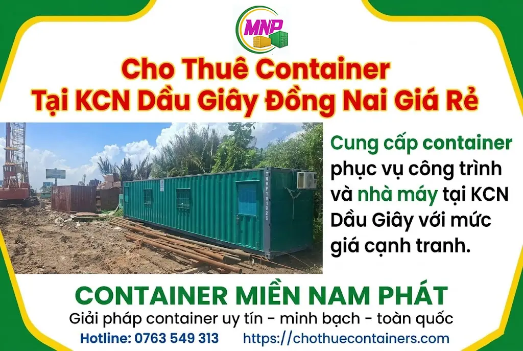 Cho Thuê Container Tại KCN Dầu Giây Đồng Nai