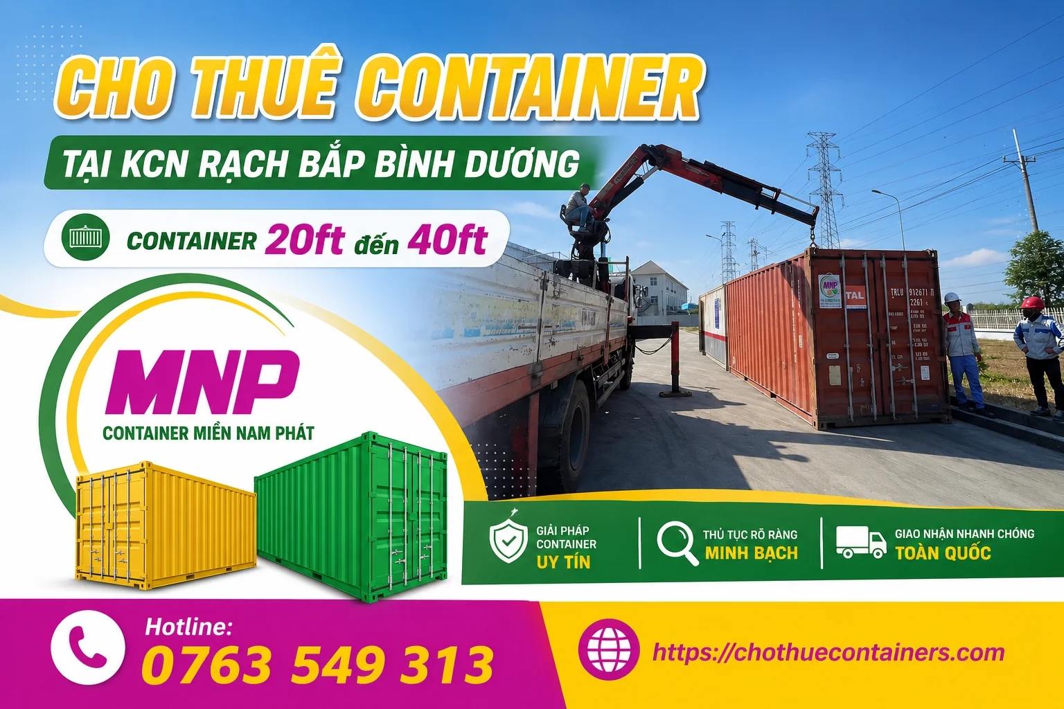 Cho Thuê Container Tại KCN Rạch Bắp Bình Dương