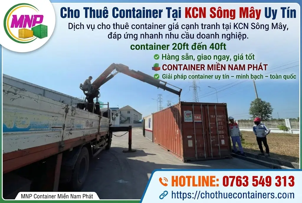 Cho Thuê Container Tại KCN Sông Mây