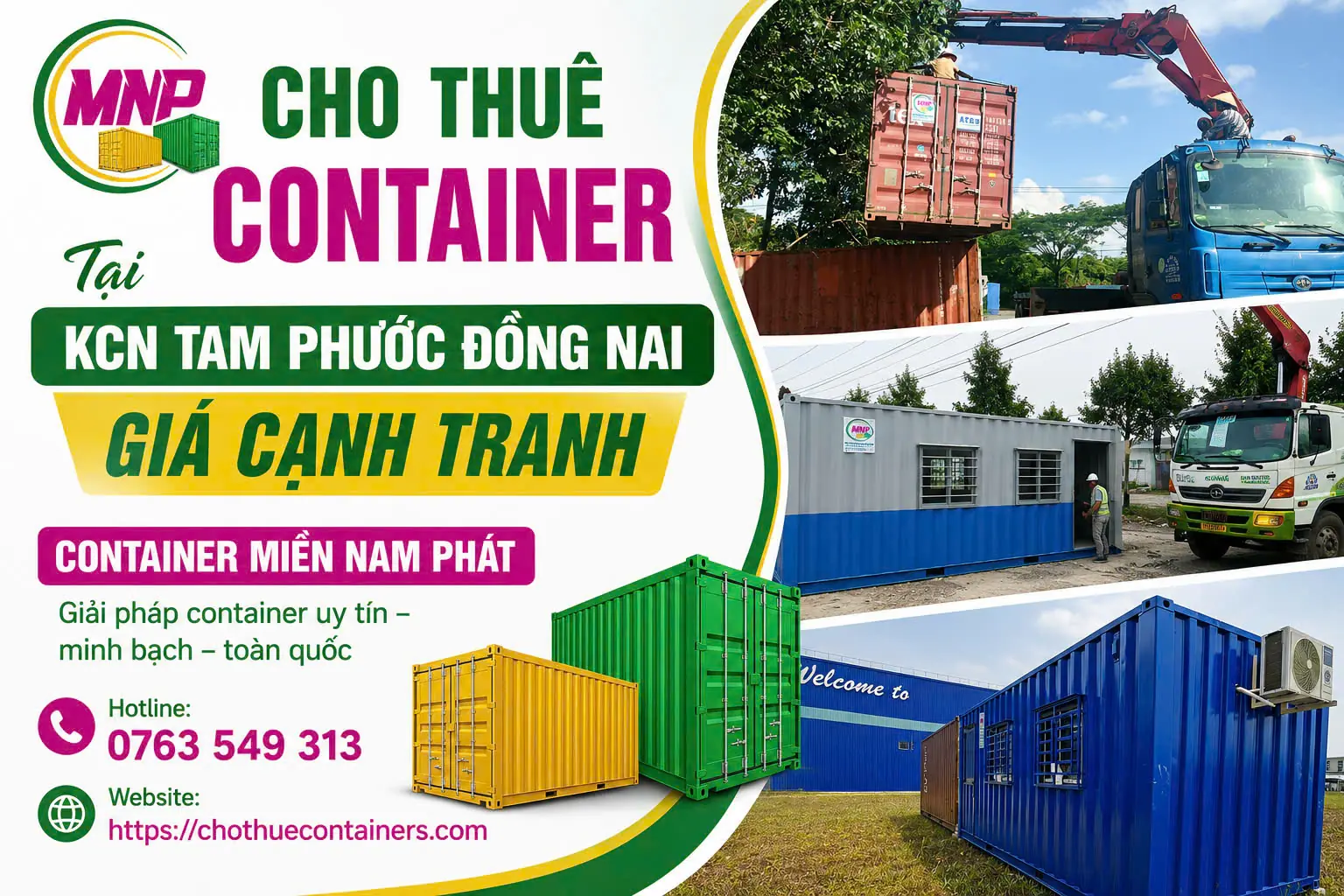 Cho Thuê Container Tại KCN Tam Phước