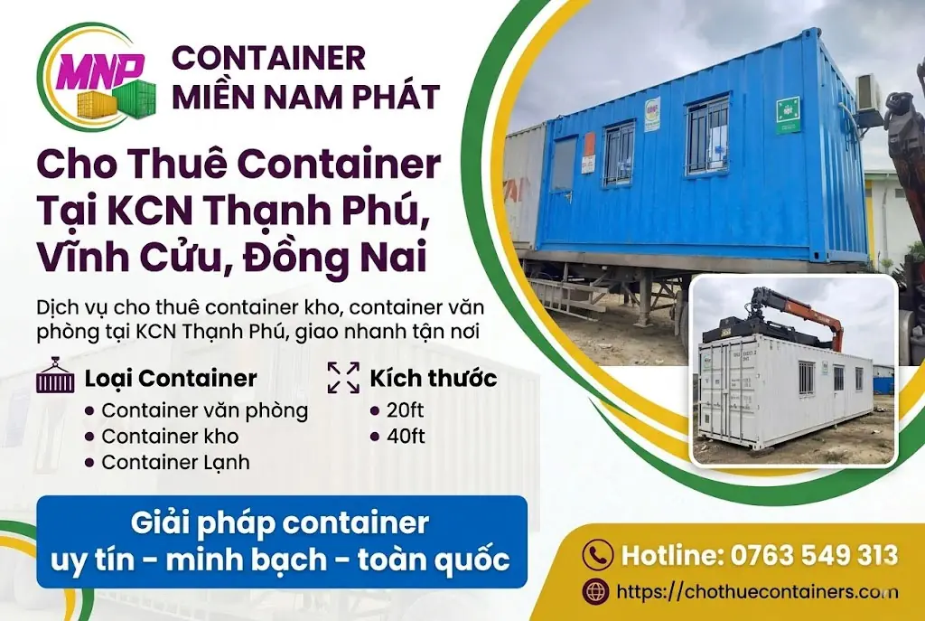 Cho Thuê Container Tại KCN Thạnh Phú