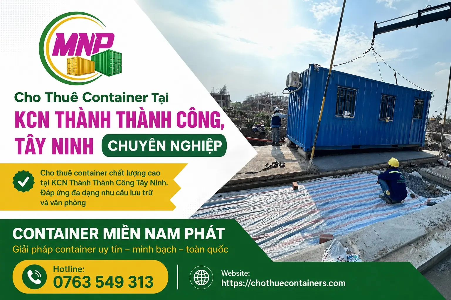 Cho Thuê Container Tại KCN Thành Thành Công