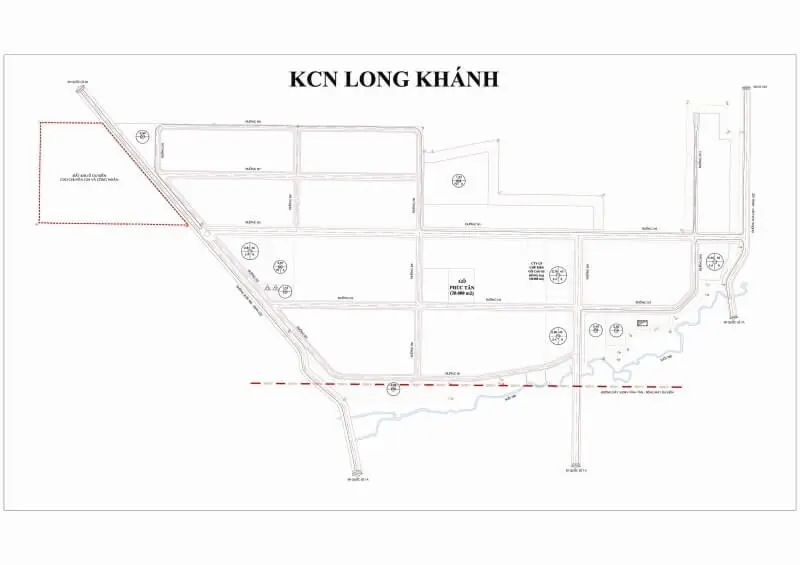 Bản đồ quy hoạch khu c&ocirc;ng nghiệp Long Kh&aacute;nh (Nguồn: BQL KCN Đồng Nai).