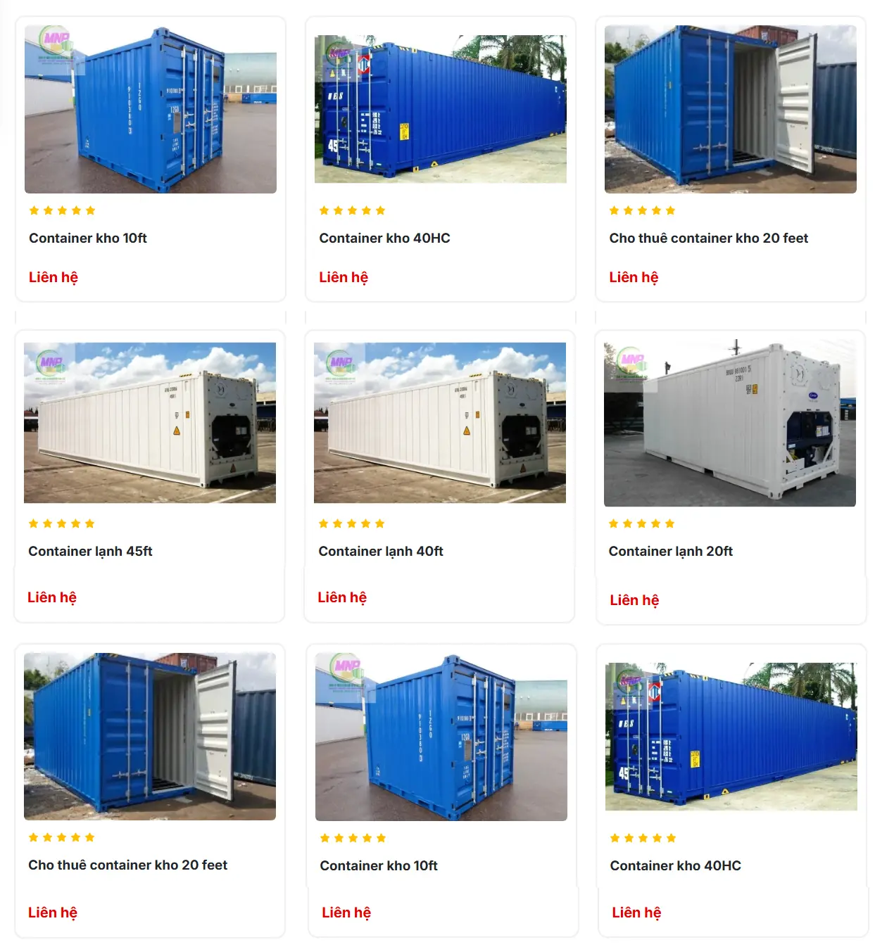 mẫu container cho thu&ecirc;